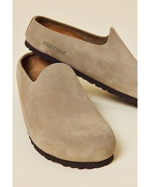 Birkenstock Amsterdam Wrapped Suede Colgs Shoe - Natural
