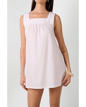 WeWoreWhat Square Neck Babydoll Mini Dress - White