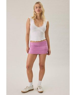 Out From Under Bid Day Ruched Mini Skort - Pink