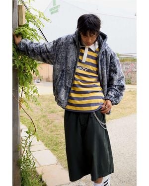 BDG Blue Silvio Faux Fur Hoodie - Multicolour