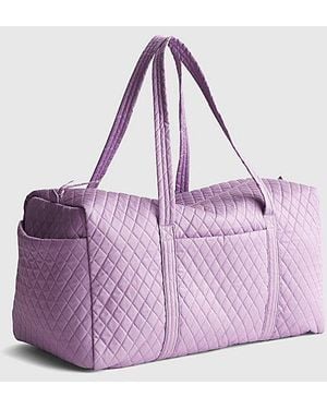 Vera Bradley Quilted Cotton Large Duffel Bag - Purple