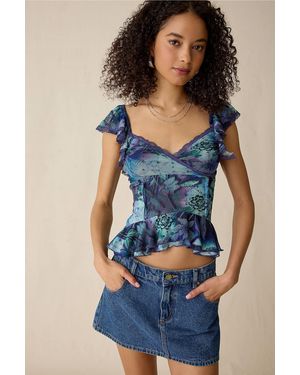 Kimchi Blue Night Bloom Blouse - Blue