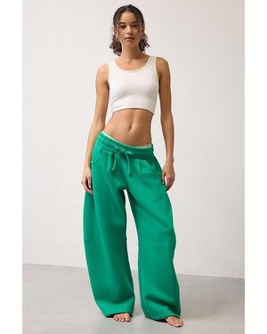 Out From Under Essential Barrel Leg Full Length Sweatpants - Green