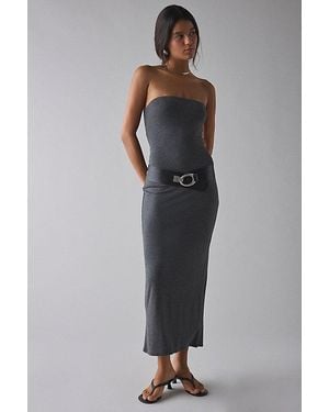 Urban Outfitters Uo Nora Jersey Knit Tube Midi Dress - Black
