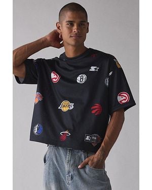 Starter Uo Exclusive Nba Mashup Graphic Jersey Tee - Black