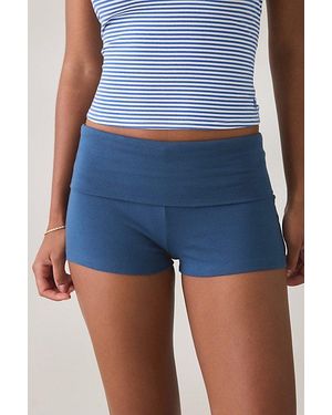 Out From Under Bec Foldover Shorts - Blue