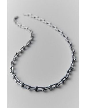 Urban Outfitters Bubble Link Chain Necklace - Grey