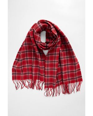 BDG Helena Check Scarf - Red