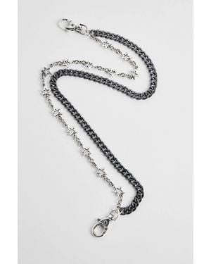 Urban Outfitters Uo Star Double Wallet Chain - White