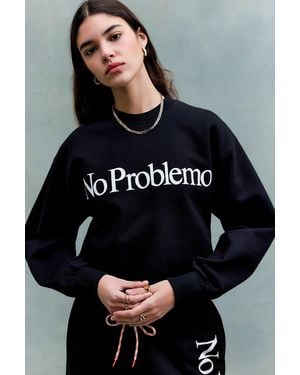 No Problemo Black Logo Sweatshirt - Blue