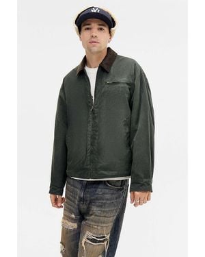 BDG Green Alba Waxed Harrington Jacket