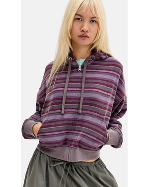 BDG Easy Stripe Hoodie - Purple