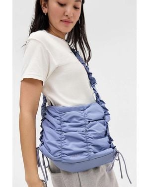 Damson Madder Ruched Tie Shoulder Bag - White