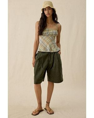BDG Schools Out Mid-Rise Baggy Carpenter Jorts - Natural