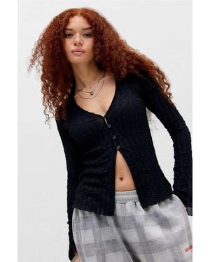 Kimchi Blue Maisie Textured Shirt - Black