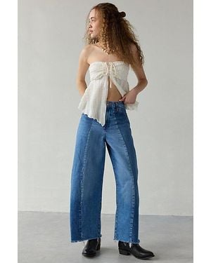 Wrangler Cowboy High-Rise Seamed Barrel Jean - Blue