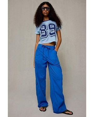 Lioness Venice Low-Rise Baggy Cargo Pants - Blue