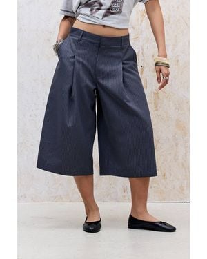 Urban Outfitters Uo Noa Tailored Crop Trousers - Blue
