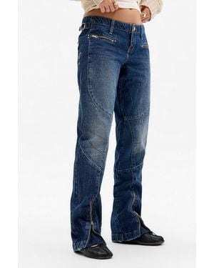 BDG Gigi Motorcross Slim Jeans 24w 32l At Urban Outfitters - Blue