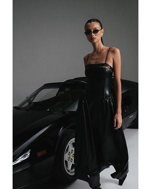 WeWoreWhat Lace Panel Corset Midi Dress - Gray