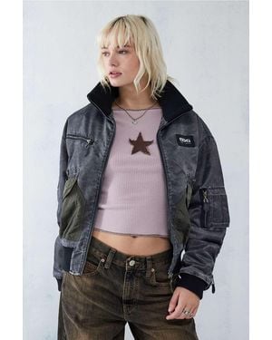 BDG Bomberjacke "avril" aus nylon - Grau