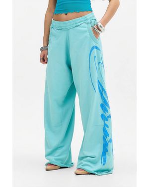 Jaded London Blue Divine Airbrush Wide Leg Joggers