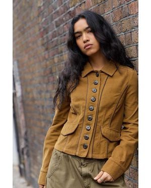 BDG Aubry Corduroy Jacket S At Urban Outfitters - Brown