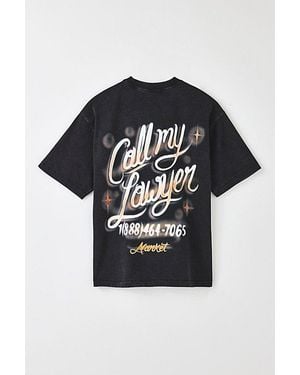 Market Studios Call My Lawyer Airbrush Graphic Tee - Black