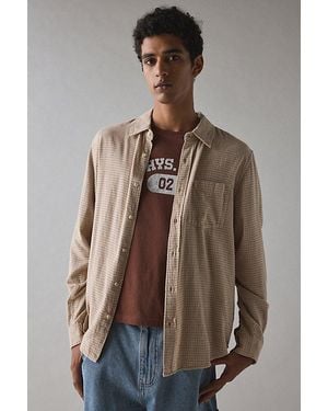 Urban Outfitters Uo The Baggy Flannel Shirt Top - Brown