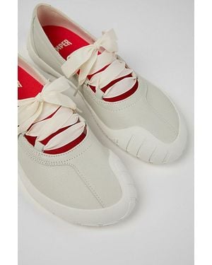 Camper Peu Path+ Leather Ballerina Sneaker - Gray