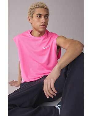 Nike Cropped Mesh Tank Top - Pink
