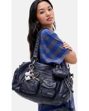BDG Lulu Pocket Faux Leather Shoulder Bag - Blue