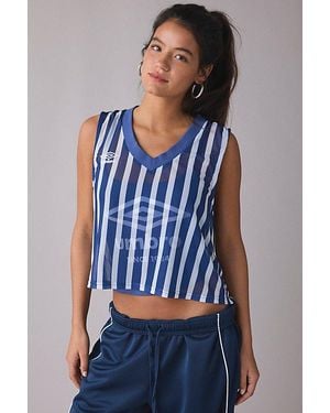 Umbro Uo Exclusive Layered Mesh Jersey Tank Top - Blue