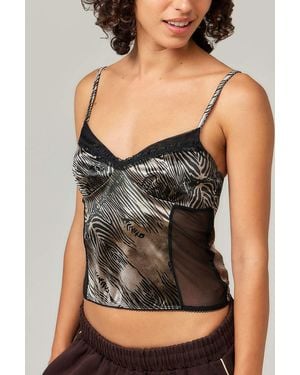 Archive At Uo Zebra Print Cami - Black