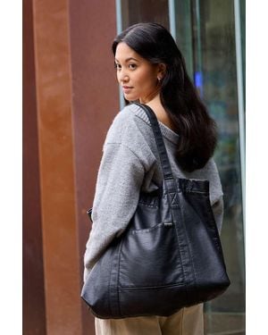 BDG Faux Leather Tote Bag - Blue