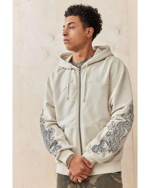 Ed Hardy Uo Exclusive Western Dragon Hoodie - Natural