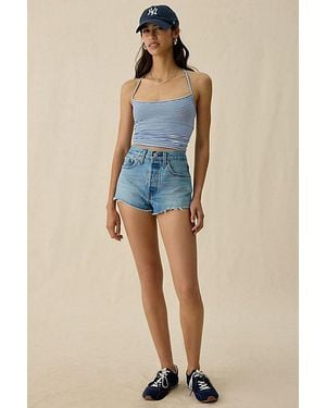Levi's 501 Original Fit Denim Micro Shorts - Blue