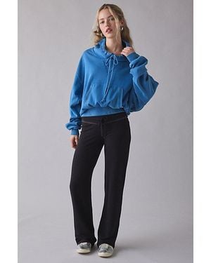 Out From Under Hear Me Out Drawstring Mockneck Pullover Top - Blue