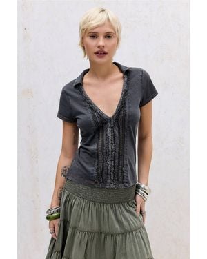 Kimchi Blue Jenny Frill Shirt - Blue