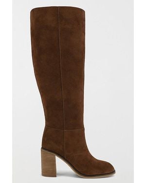 MIA Mia Landen Suede Block Heel Knee High Boot - Brown
