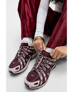 Nike Burgundy P-6000 Trainers Shoe Uk 4 At Urban Outfitters - Red