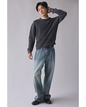 Urban Outfitters Uo Acid Wash Crew Neck Sweater - Blue