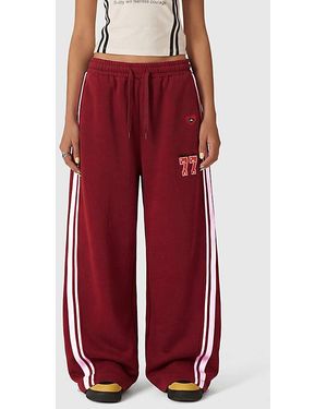 AELFRIC EDEN Stripe Baggy Barrel Sweatpants - Red