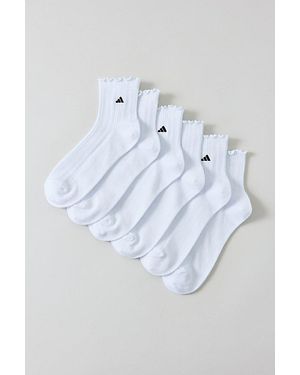 adidas Performance Ruffle Quarter Crew Socks 3-Pack - Blue