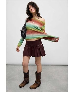 Urban Outfitters Uo Spacedye Ribbed Top - Green