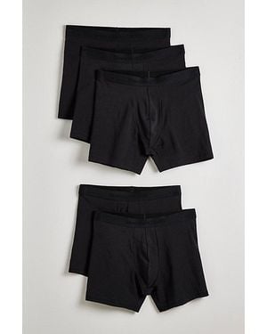 Standard Cloth Stretch Cotton Boxer Brief 5-Pack - Black