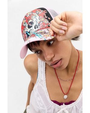 Ed Hardy Uo Exclusive Beautiful Ghost Cap - Pink