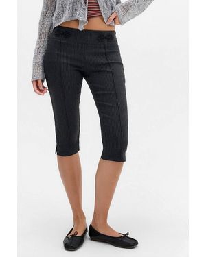 Urban Outfitters Uo Lolly Frogging Capri Trousers At - Blue