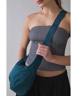 BAGGU Medium Nylon Crescent Bag - Gray