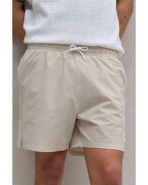 Nike Sand 5" Seersucker Swim Shorts - Grey